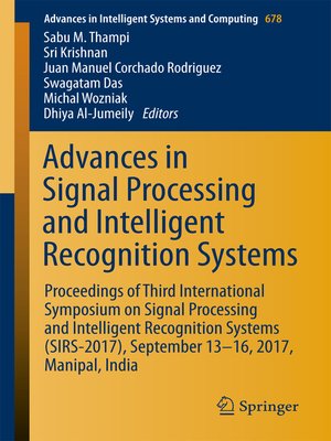 cover image of Advances in Signal Processing and Intelligent Recognition Systems